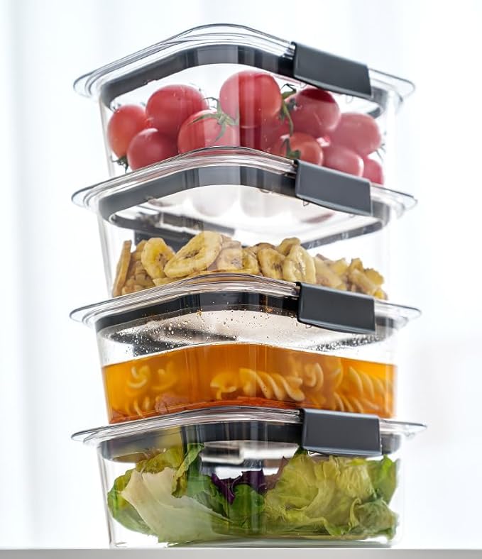 Food Storage Containers with Lids, Airtight BPA Free Freezer Storage Containers for Food Storage - Perfect for Lunch, Meal Prep, and Storing Leftovers - 820ML – Set of 4