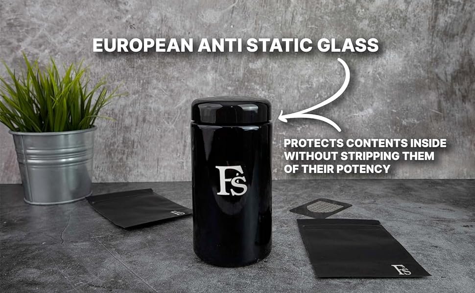 Airtight Storage Container Black Glass Jar 500ml - UV Protection For Herbs, Spices, Coffee, Teas - Pack of 1
