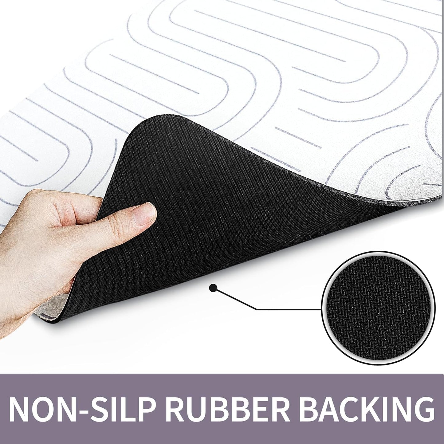 Open Cell Styrene Butadiene Rubber (SBR) Made Kitchen Mats for Floor, Living Room, Bedroom, Kitchen, Office or Entryway, 23.62x70.50 Inches - 3 mm Thick