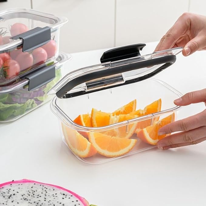Food Storage Containers with Lids, Airtight BPA Free Freezer Storage Containers for Food Storage - Perfect for Lunch, Meal Prep, and Storing Leftovers - 820ML – Set of 4