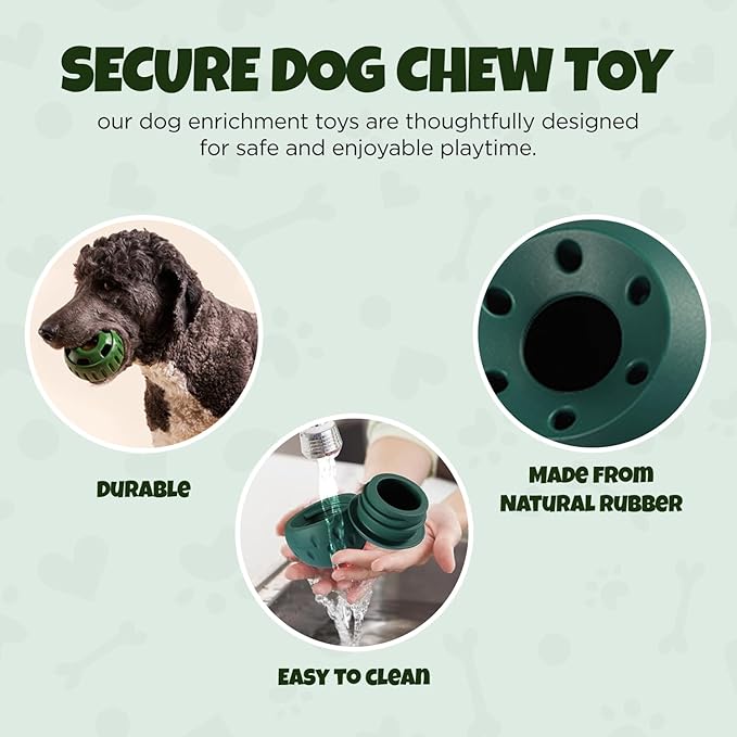Dog Treats Toy - Frozen Dog Treats - Dog Chew Toys, Durable, Natural Rubber - Fillable Dog Toys