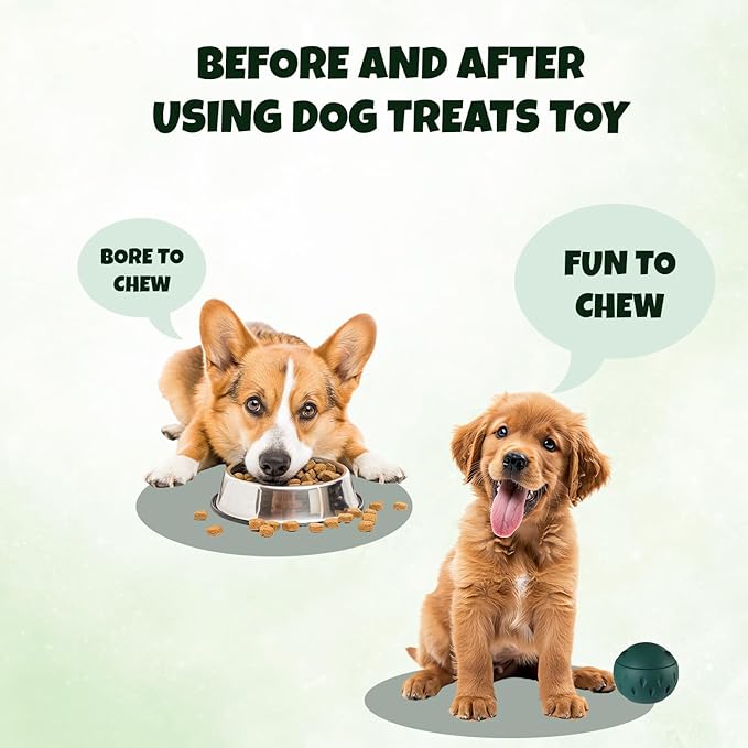 Dog Treats Toy - Frozen Dog Treats - Dog Chew Toys, Durable, Natural Rubber - Fillable Dog Toys